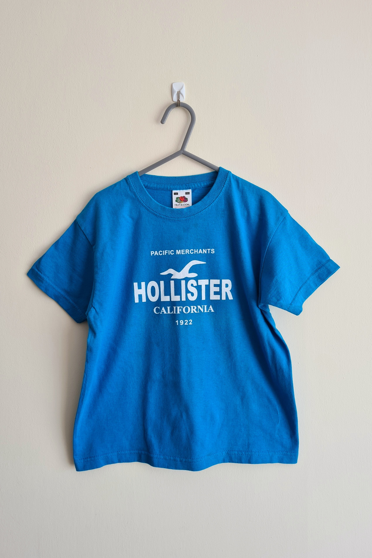 5–6 Jahre – Blaues Hollister-T-Shirt aus 100 % Baumwolle