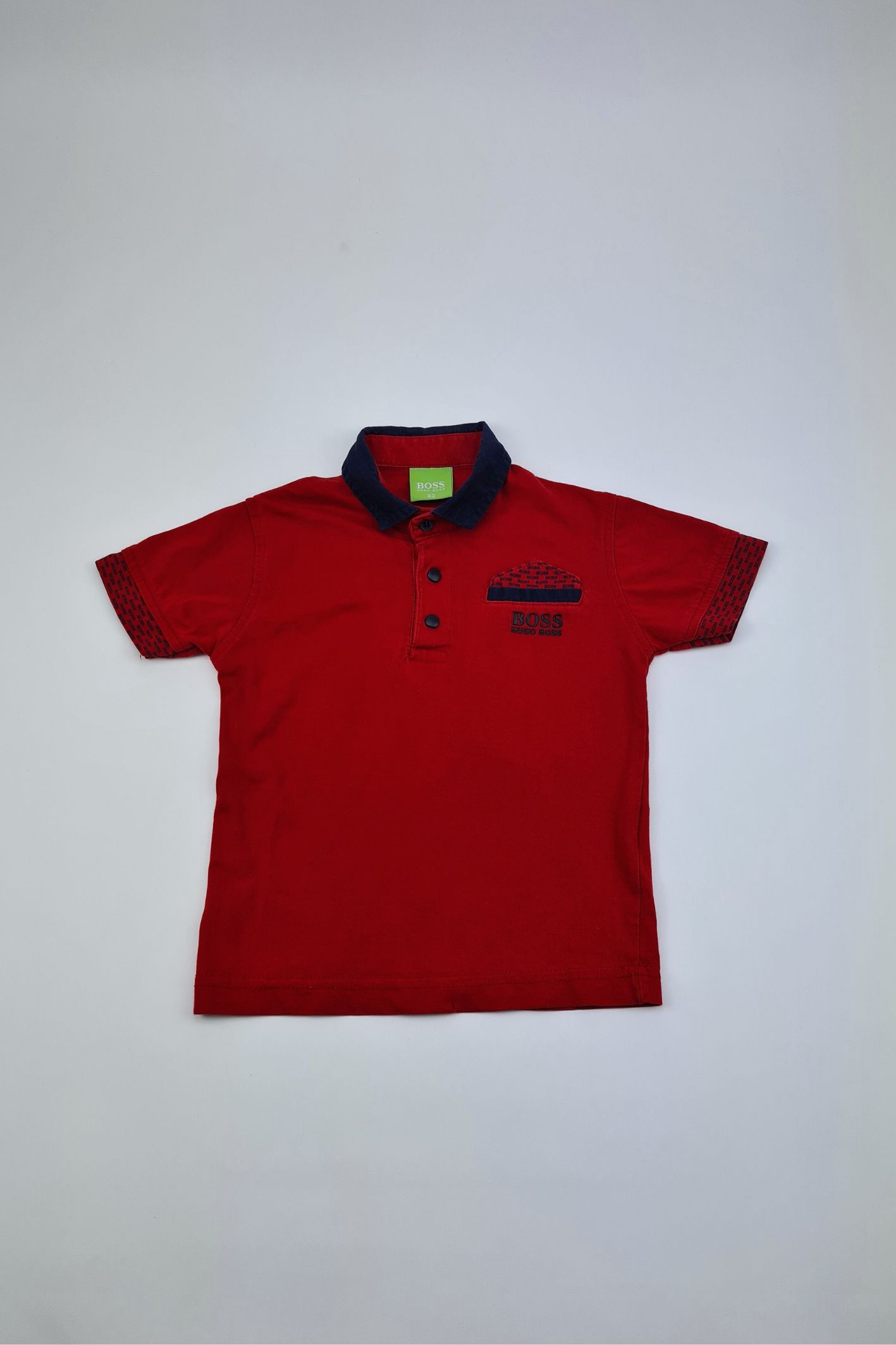 2yrs - 100% Cotton Red Polo Boss Baby T-shirt (Hugo Boss)