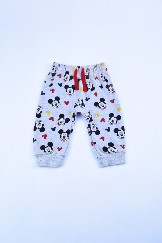 0-3m Mickey Mouse Light Grey Jogger