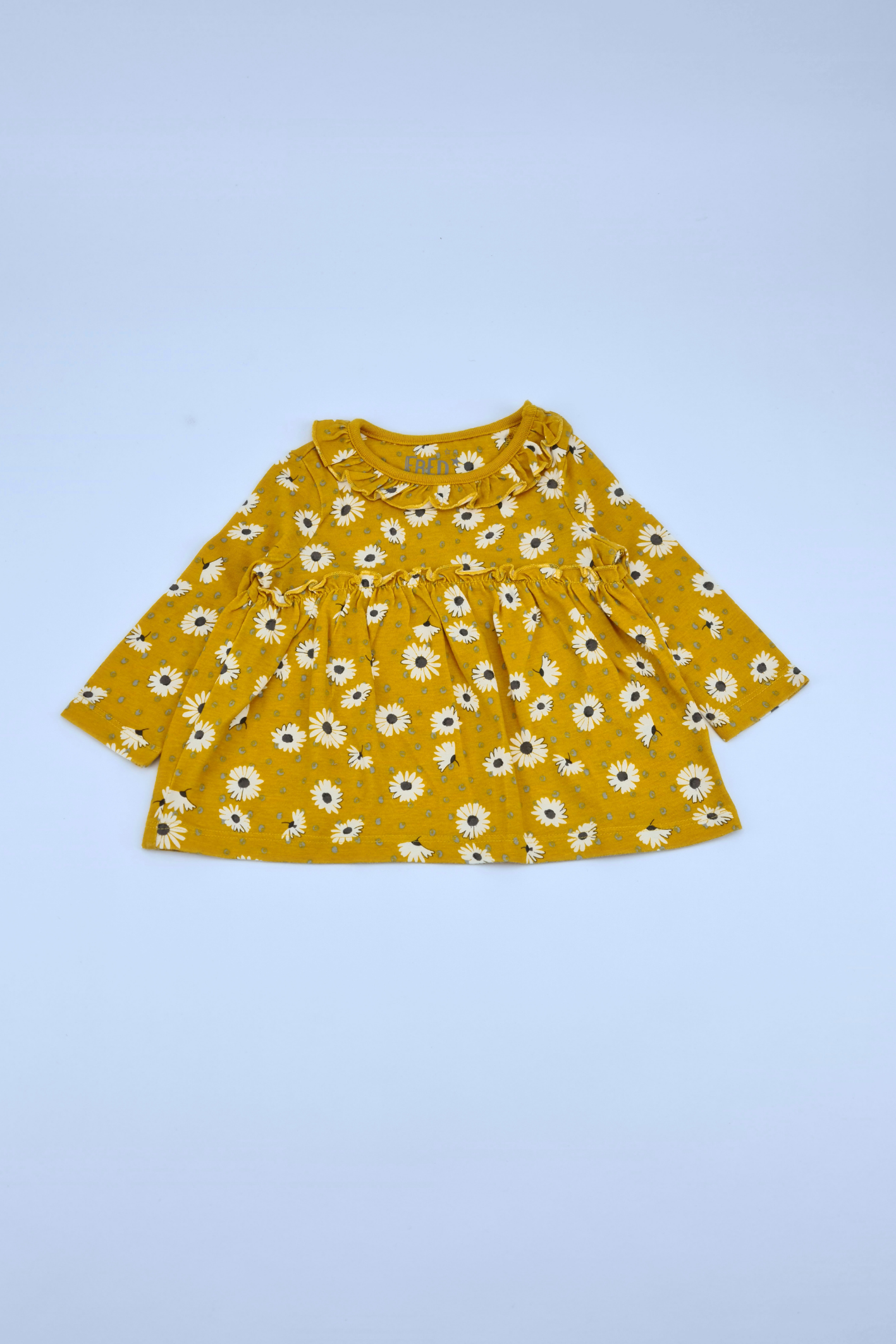 0-3m Floral A-Line Cotton Blend Top