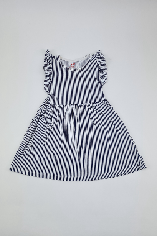 18-24m - Striped Lightweight Cotton Dress (H&M)