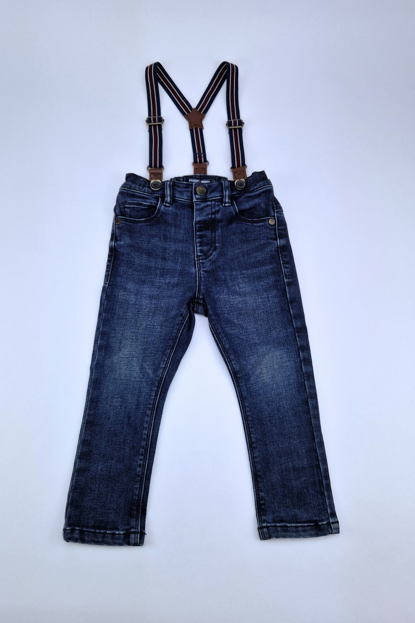 12-18m Next Slim Fit Jeans With Braces 