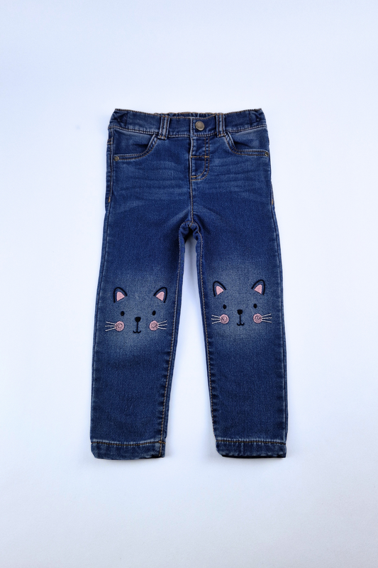 18-24m Embroidered Denim Pants