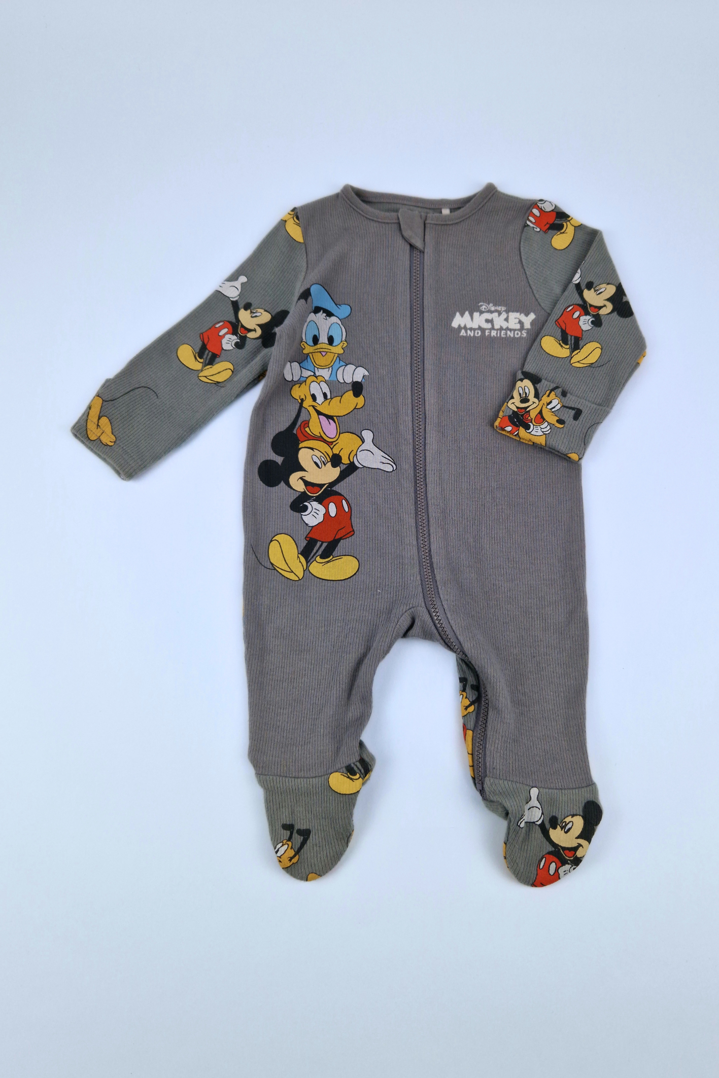 0-3m Disney Baby And Friends Cotton Sleepsuit 