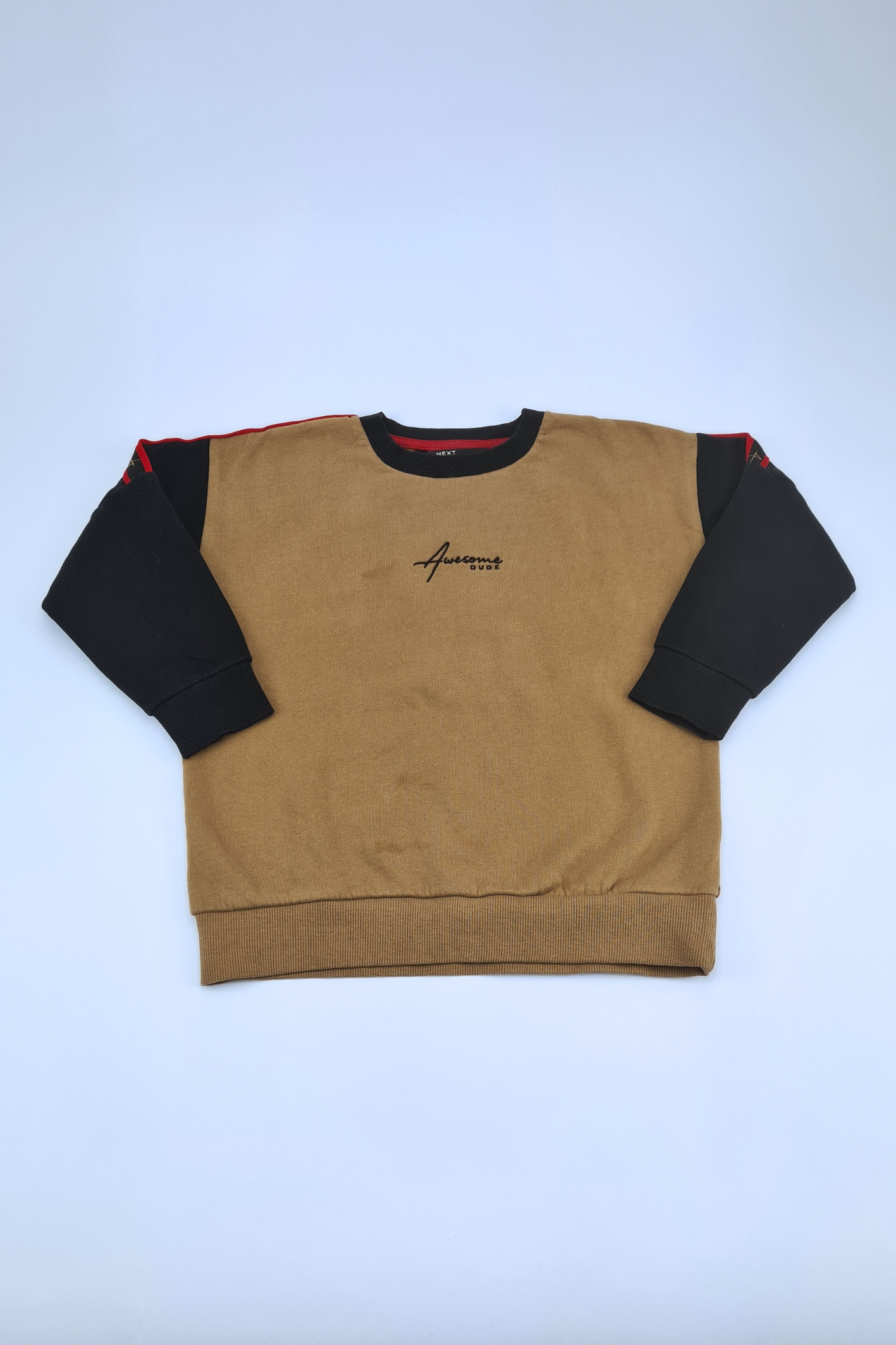 5-6 Years Next 'Awesome Dude' Colour Block Sweatshirt & Jogger Set