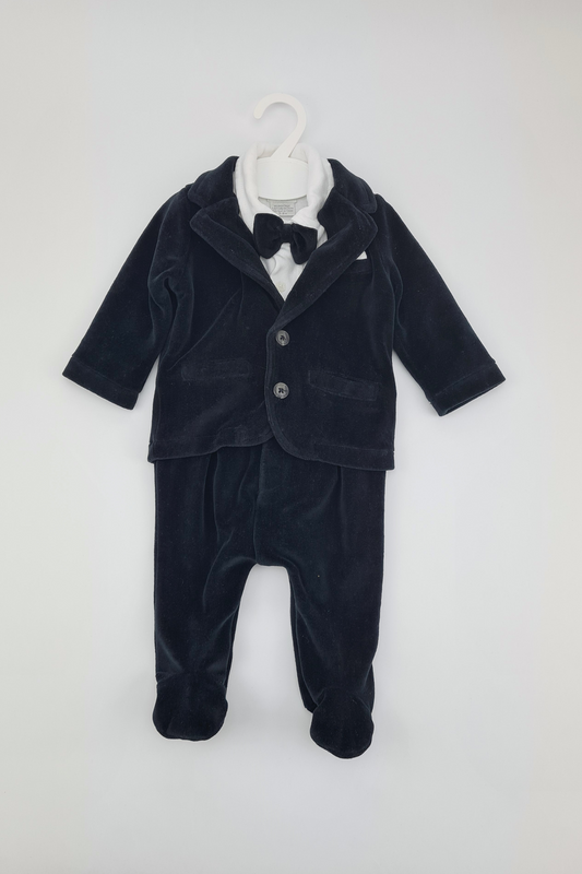 3-6m - Mock Tux All In One Outfit (Mamas&Papas)