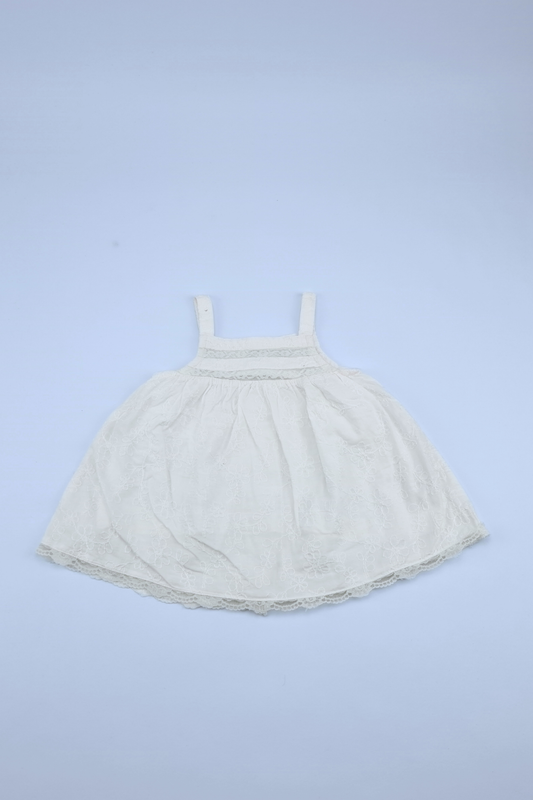 0-3m white Pinafore Dress