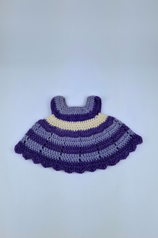 Crochet Fairy's Newborn Plum Dress