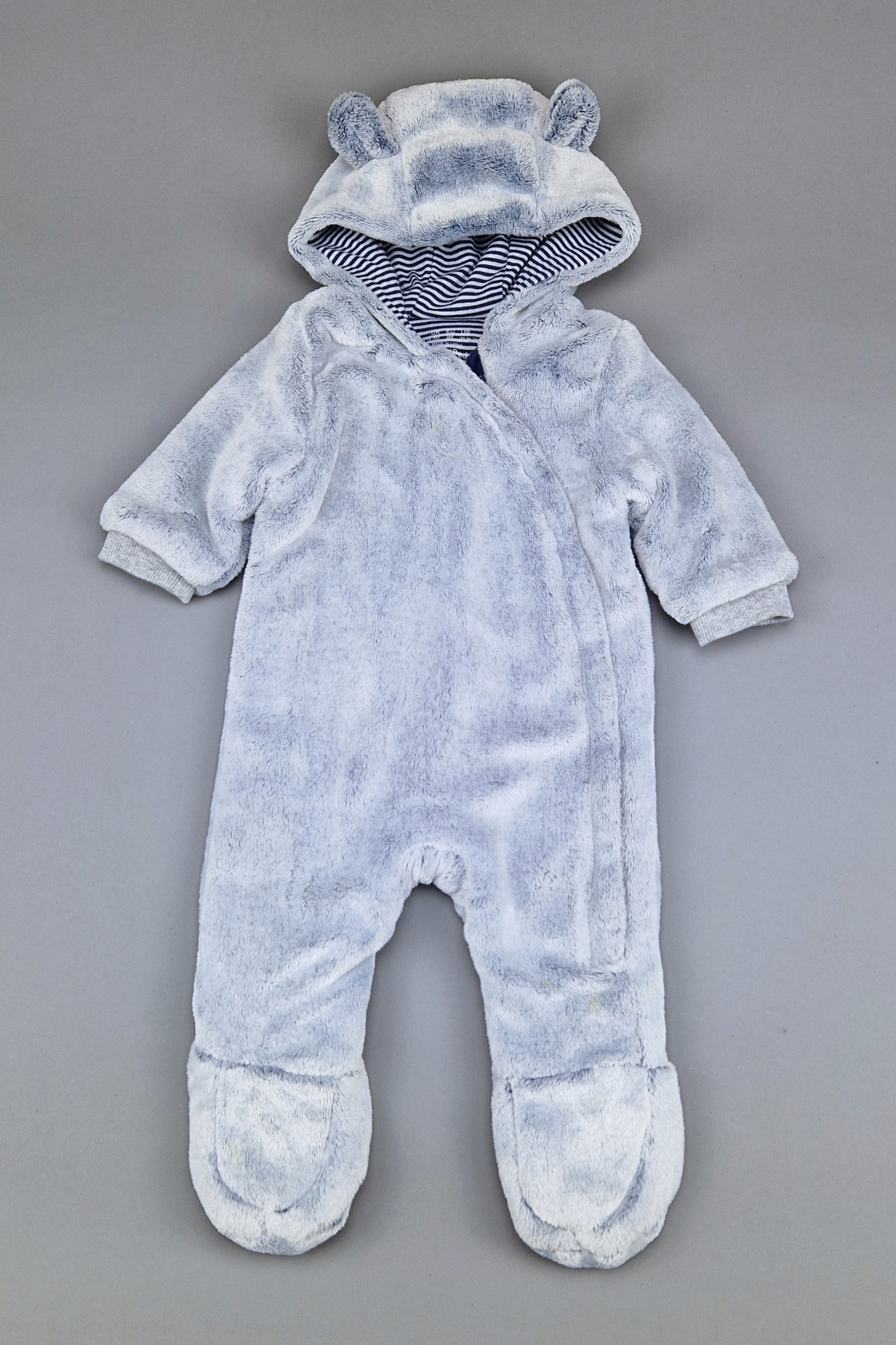 0-3m Fluffy Onesie With Ears