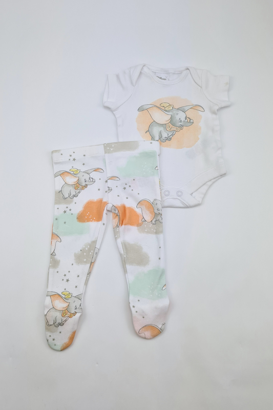 Neugeborenes - 10 Pfund Dumbo Bodsuit &amp; Legging Footie *MessyDays*