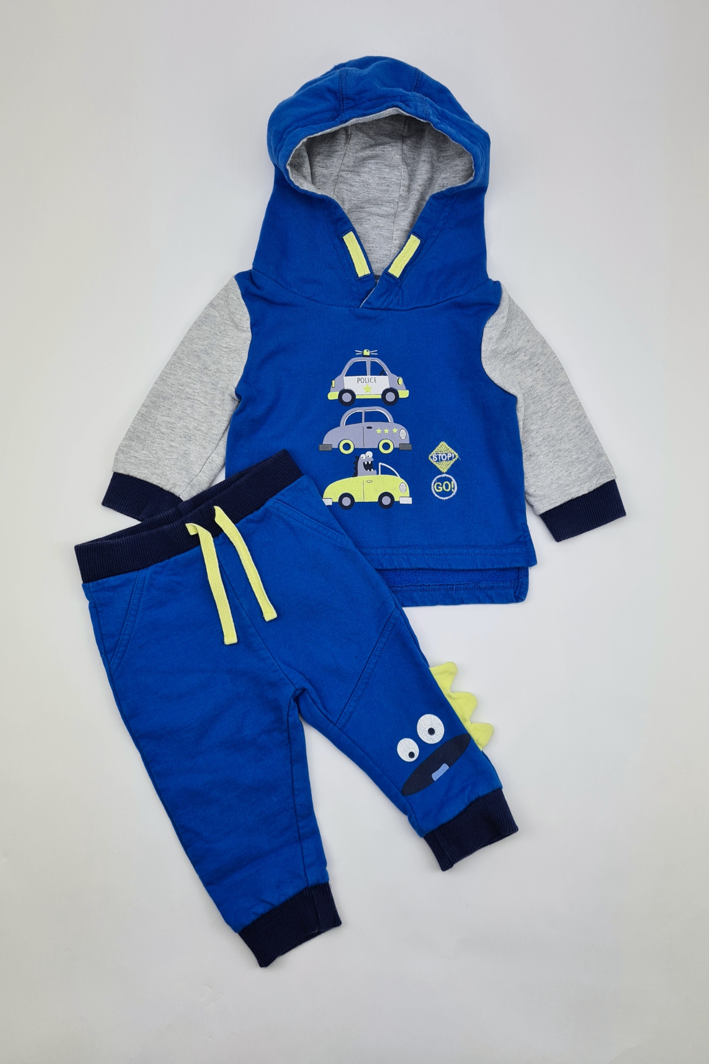 3-6m - '#Cant See Me' Jogger And Hoodie Set (M&Co)