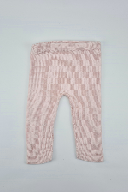 9-12 mois - Pantalon en tricot rose (The Little White Company)