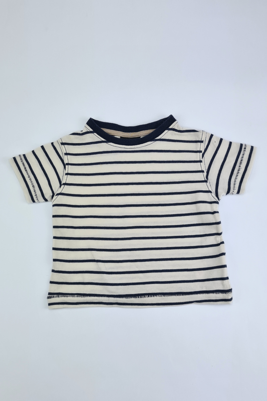 3-6m - Black Stripes T-shirt (MessyDays)