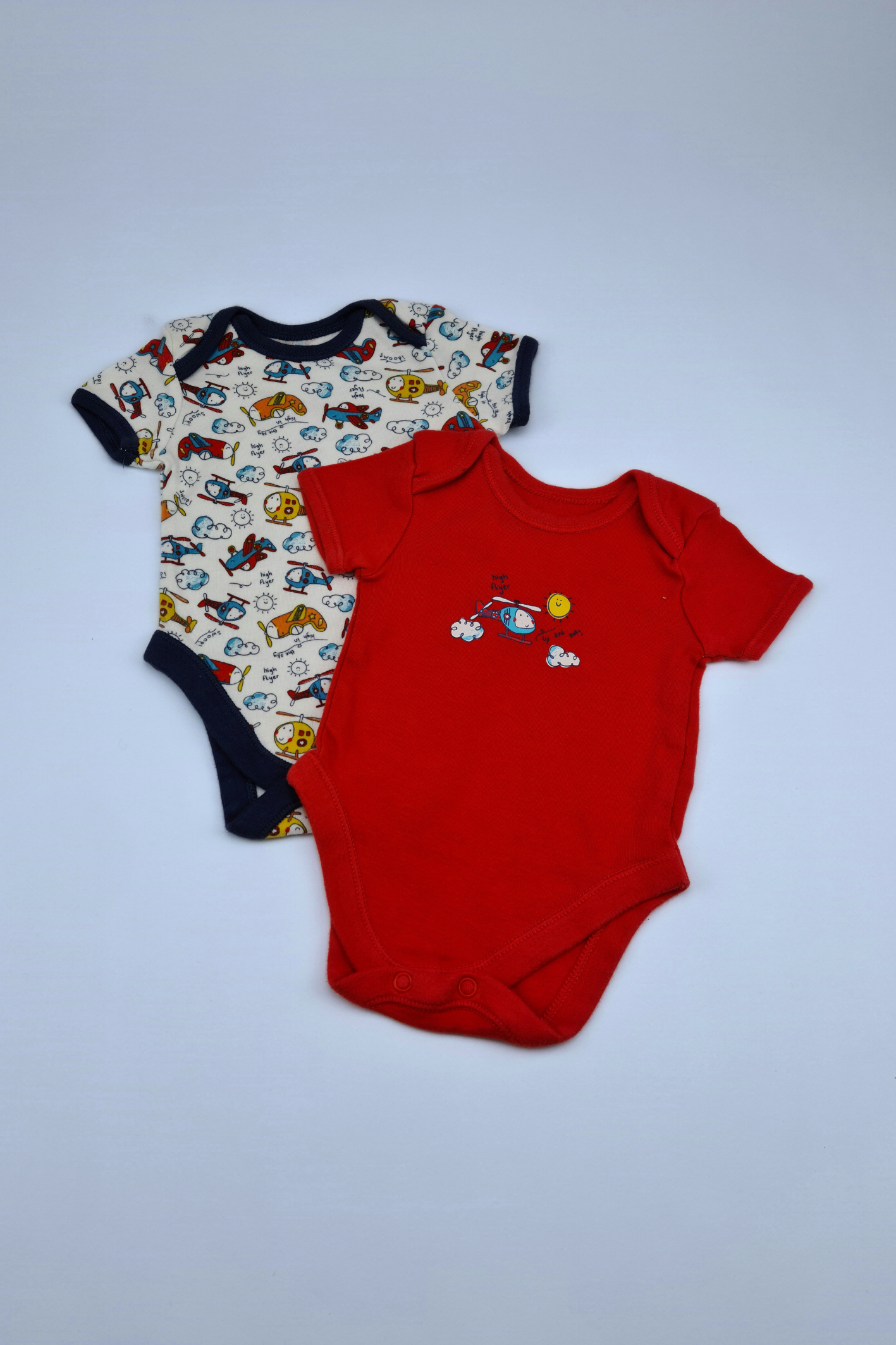 0-3m High Flyer Cotton Bodysuit Set