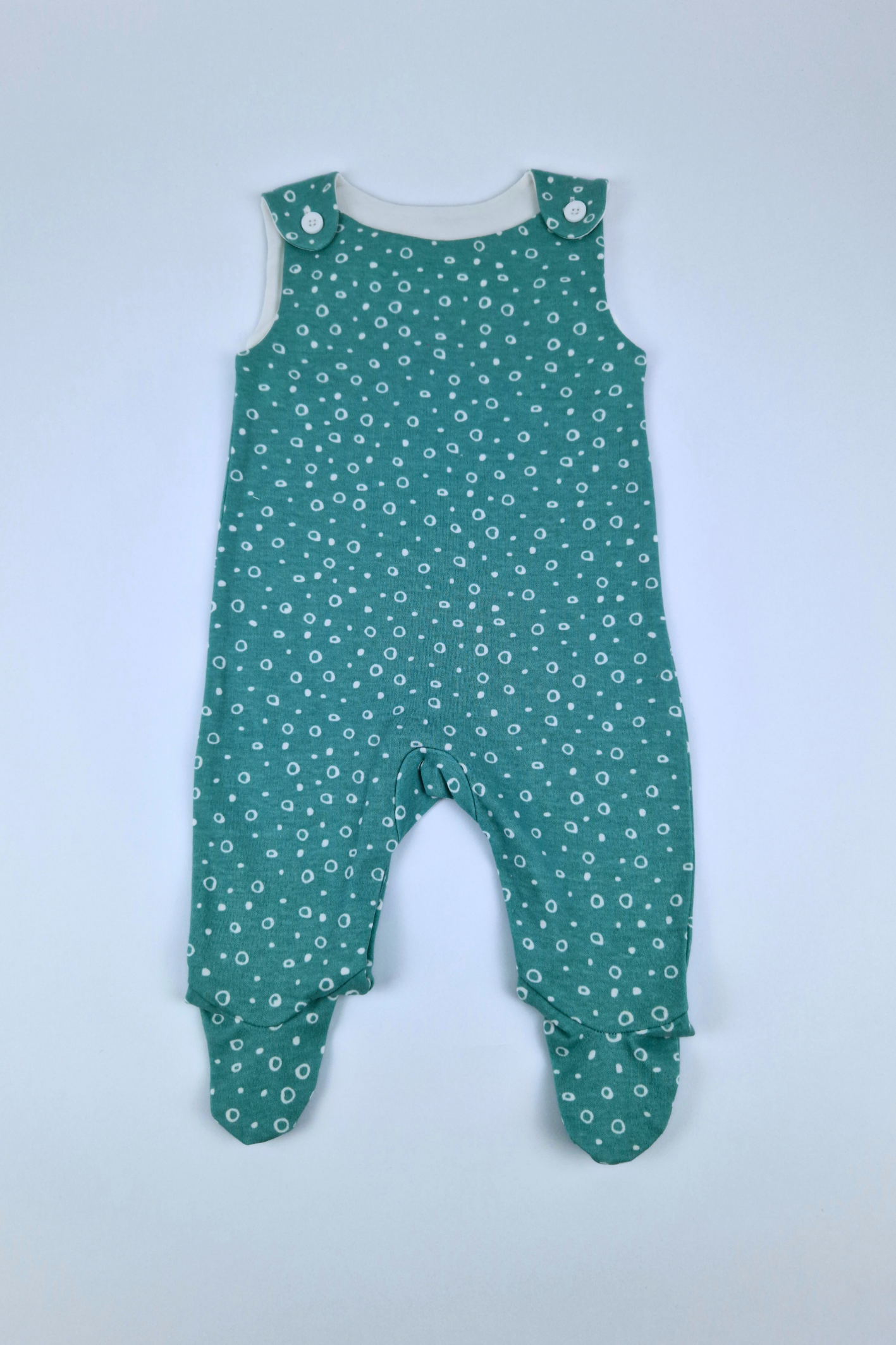 0-3m Spotty Footed Romper 