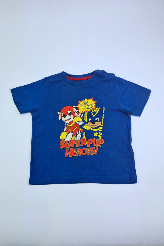 12-24 Months 'Super Pup Heroes'  Blue T-shirt