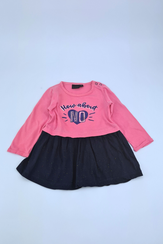 12-18m Pink & Navy Dress