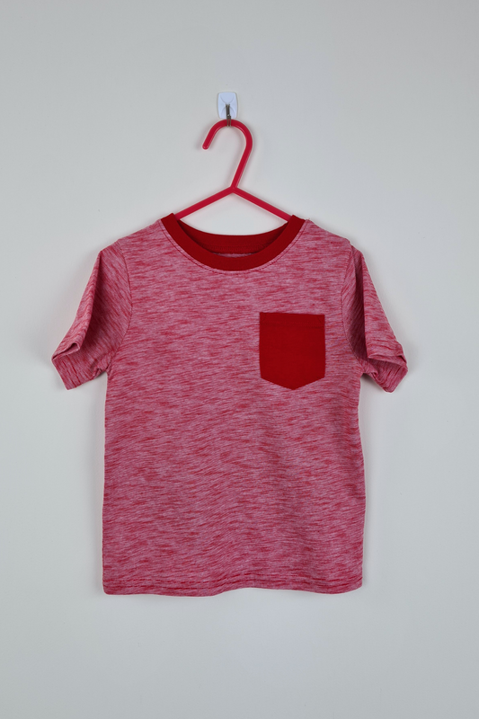 3 ans - T-shirt basique à poche rouge (Garanimals)