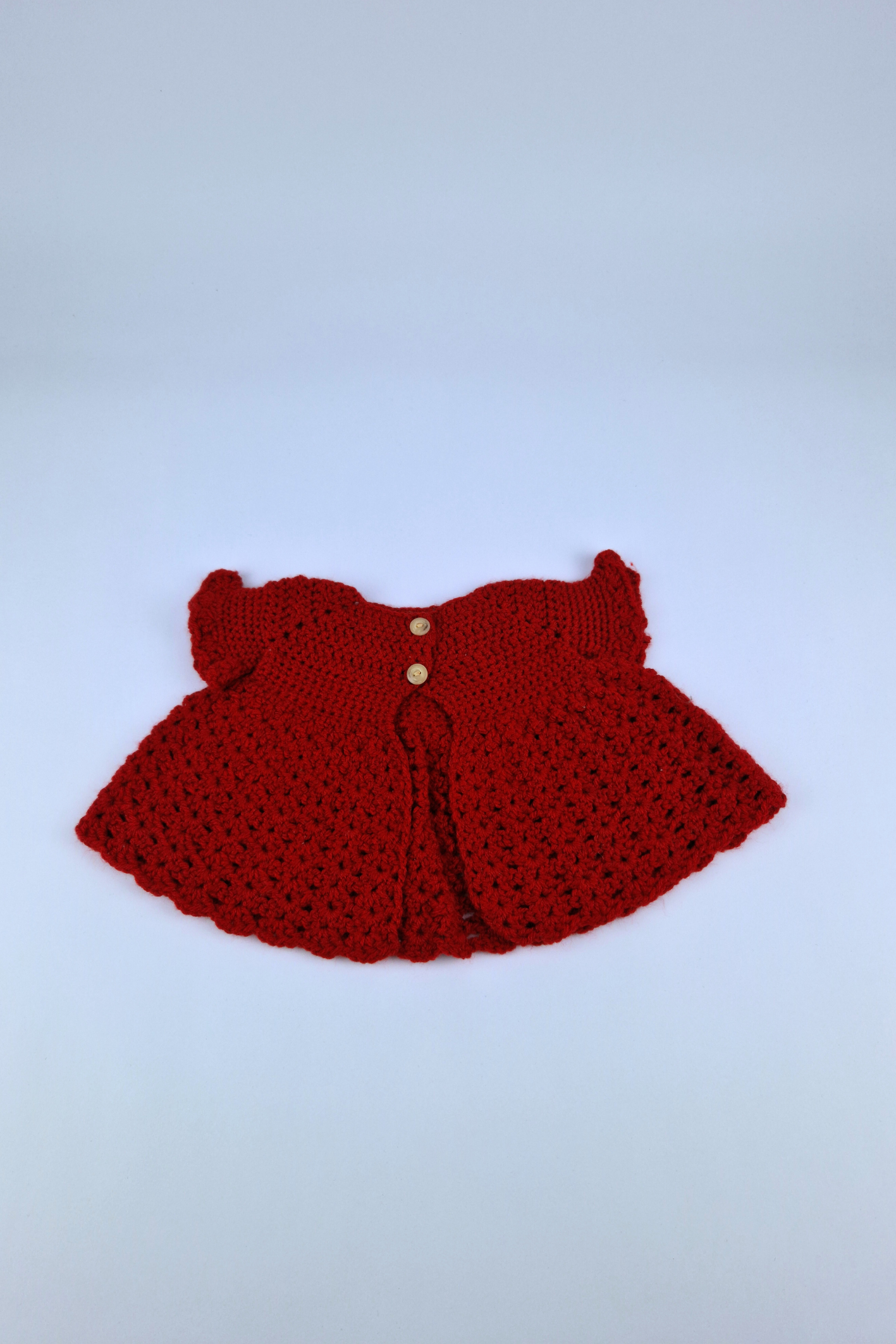 Crochet Fairy's 0-3m Red Cardigan