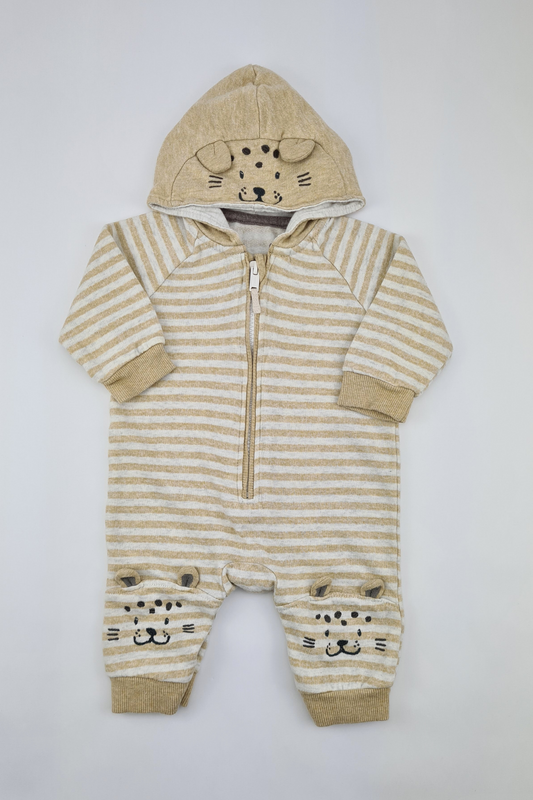0-3m - All In One Striped Playsuit (George)