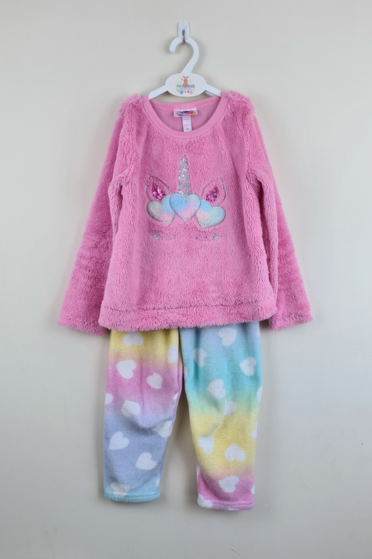 6y - Unicorn Fleece Pyjama Set