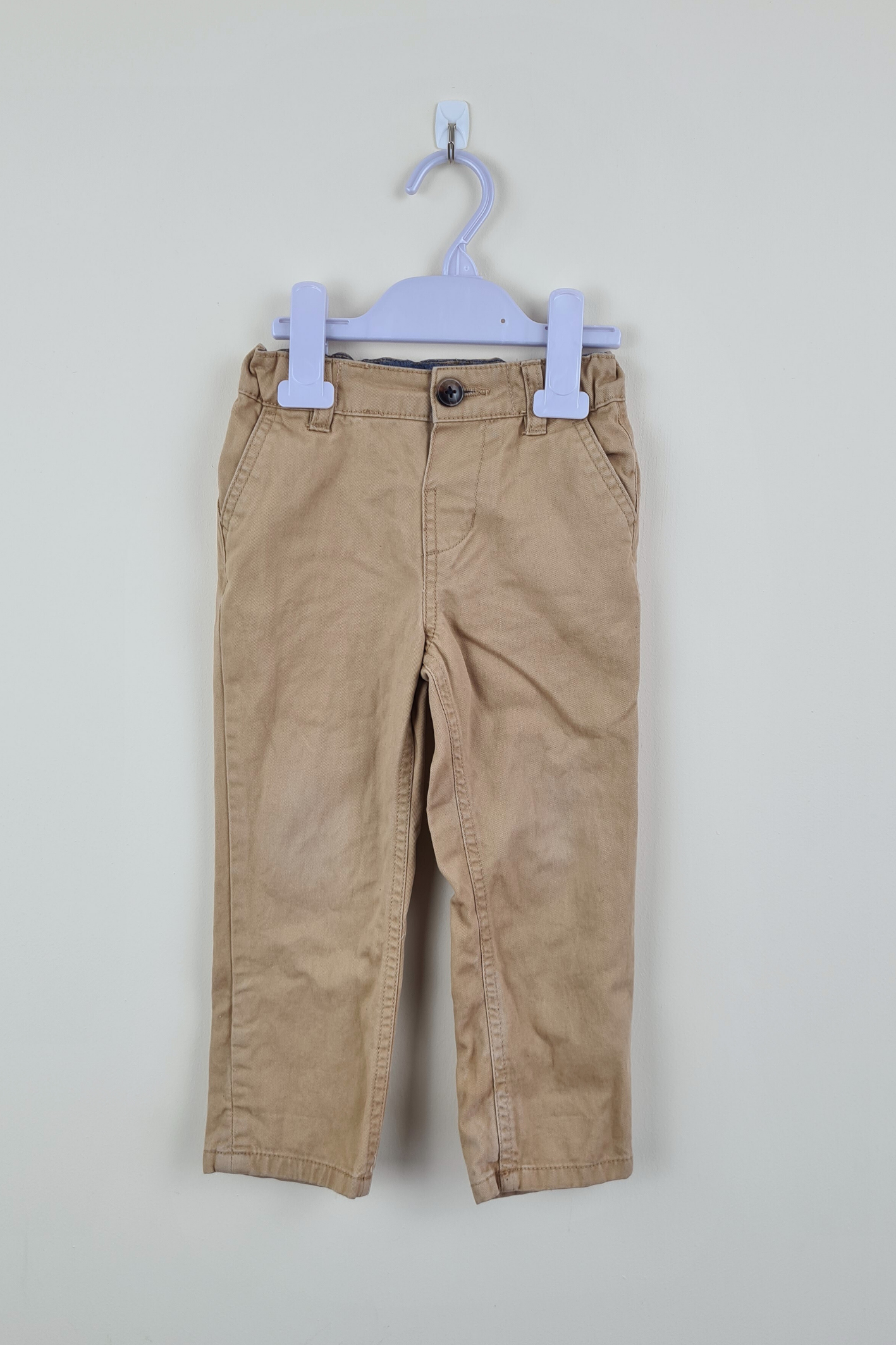 2-3y - Light Brown Straight Trousers