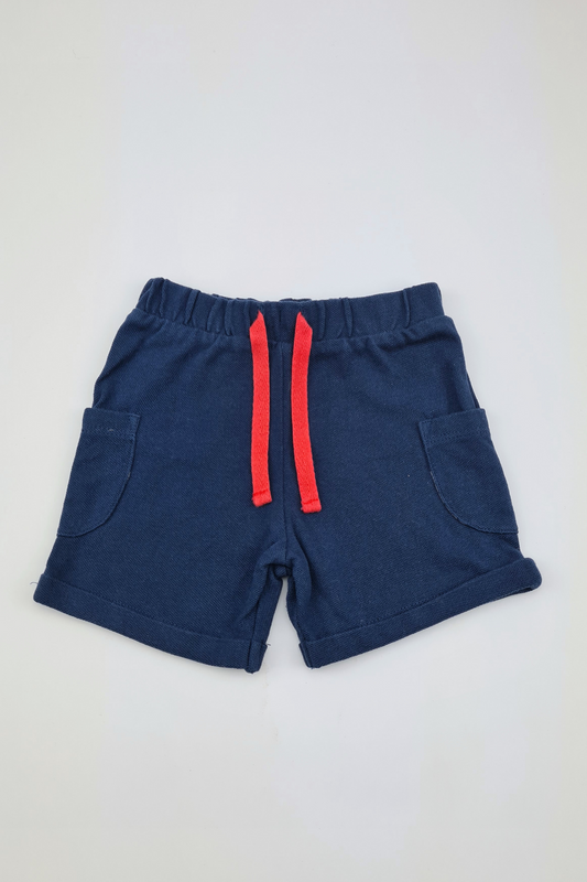 0-3m - Navy Blue Shorts (M&Co)