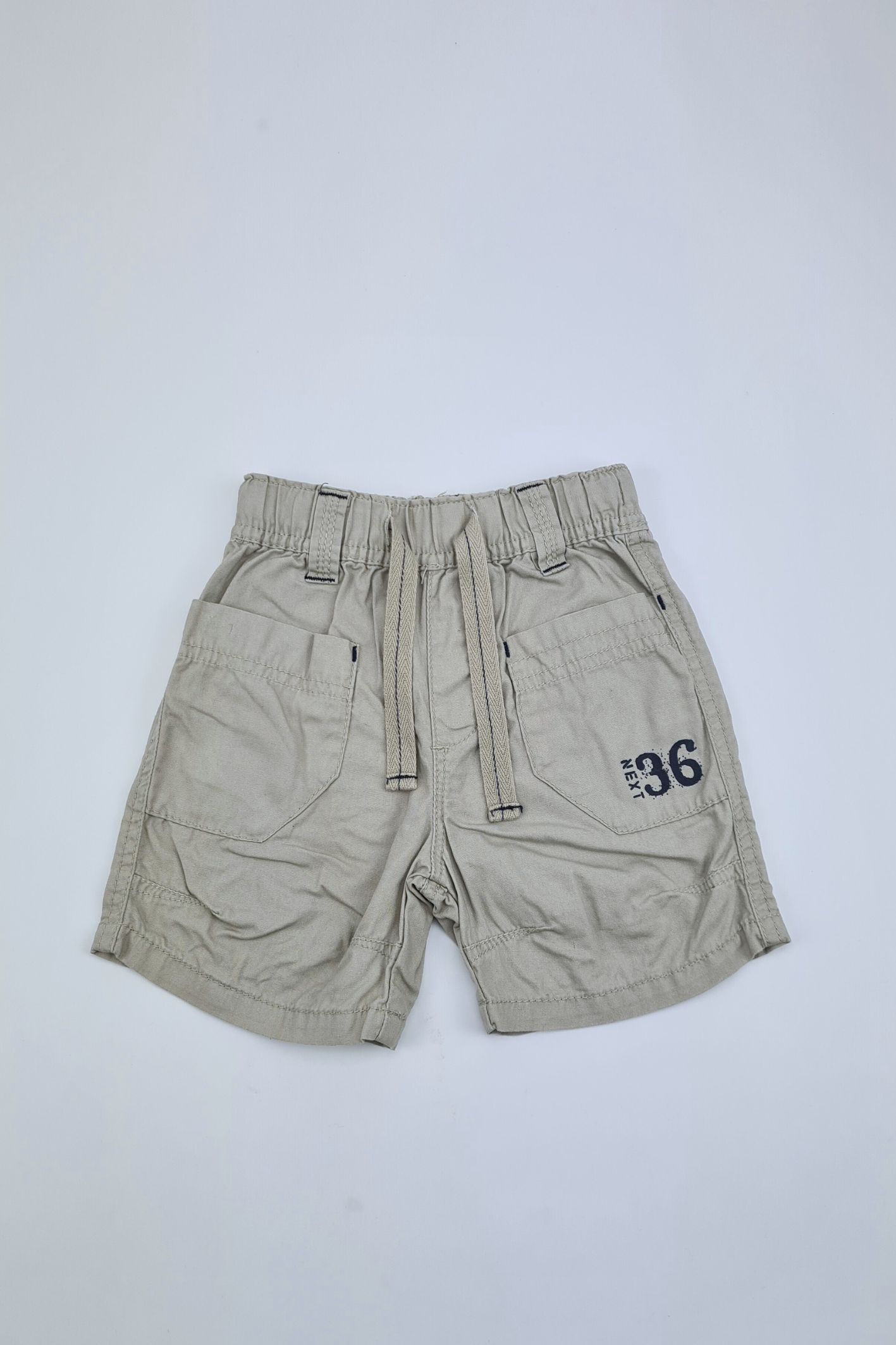 9-12m - Beige Cotton Shorts (Next)