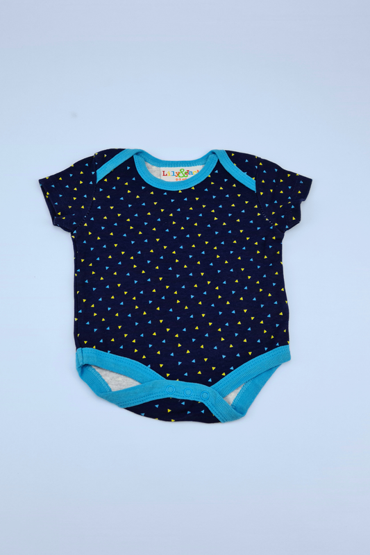 0-3m Yellow Triangles Print Bodysuit