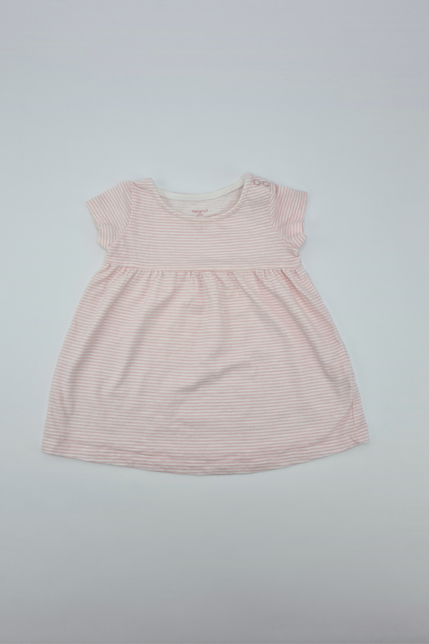 3-6m - Pink Stripe Dress (F&F)