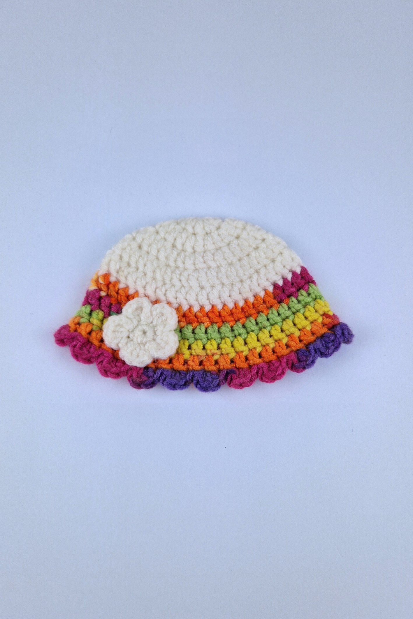 0-3m Crochet Fairy's Rainbow Beanie