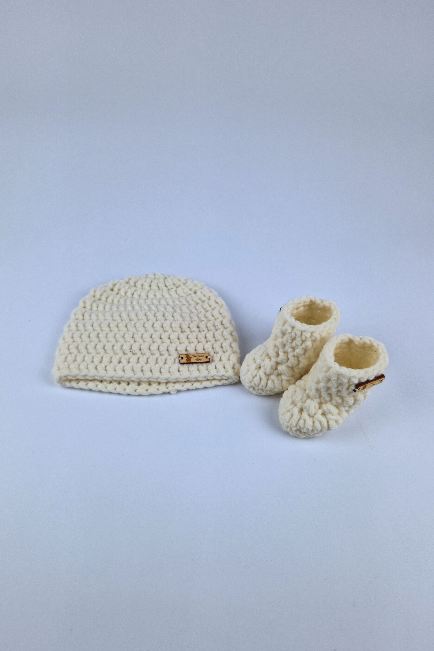 Crochet Fairy's Newborn Beanie & Booties Set