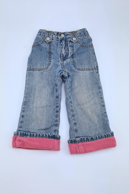 24m Mid Blue Fleece Lined Denim Jeans