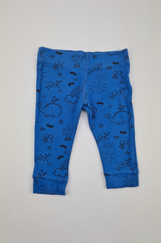 3-6 mois - Pantalon Bleu (F&amp;F)