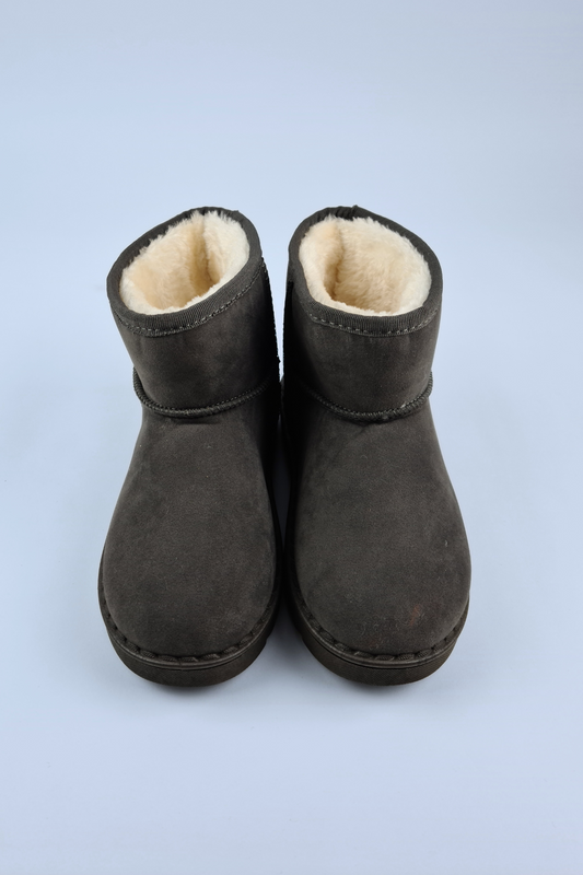 Size 3 (36) Grey Furry Snow Boots