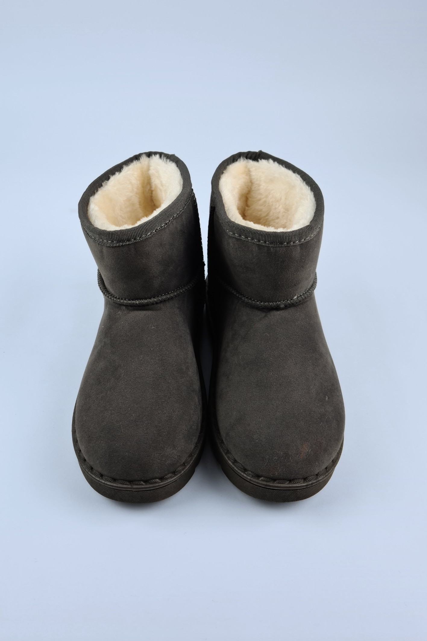 Size 2 (35) Grey Furry Snow Boots