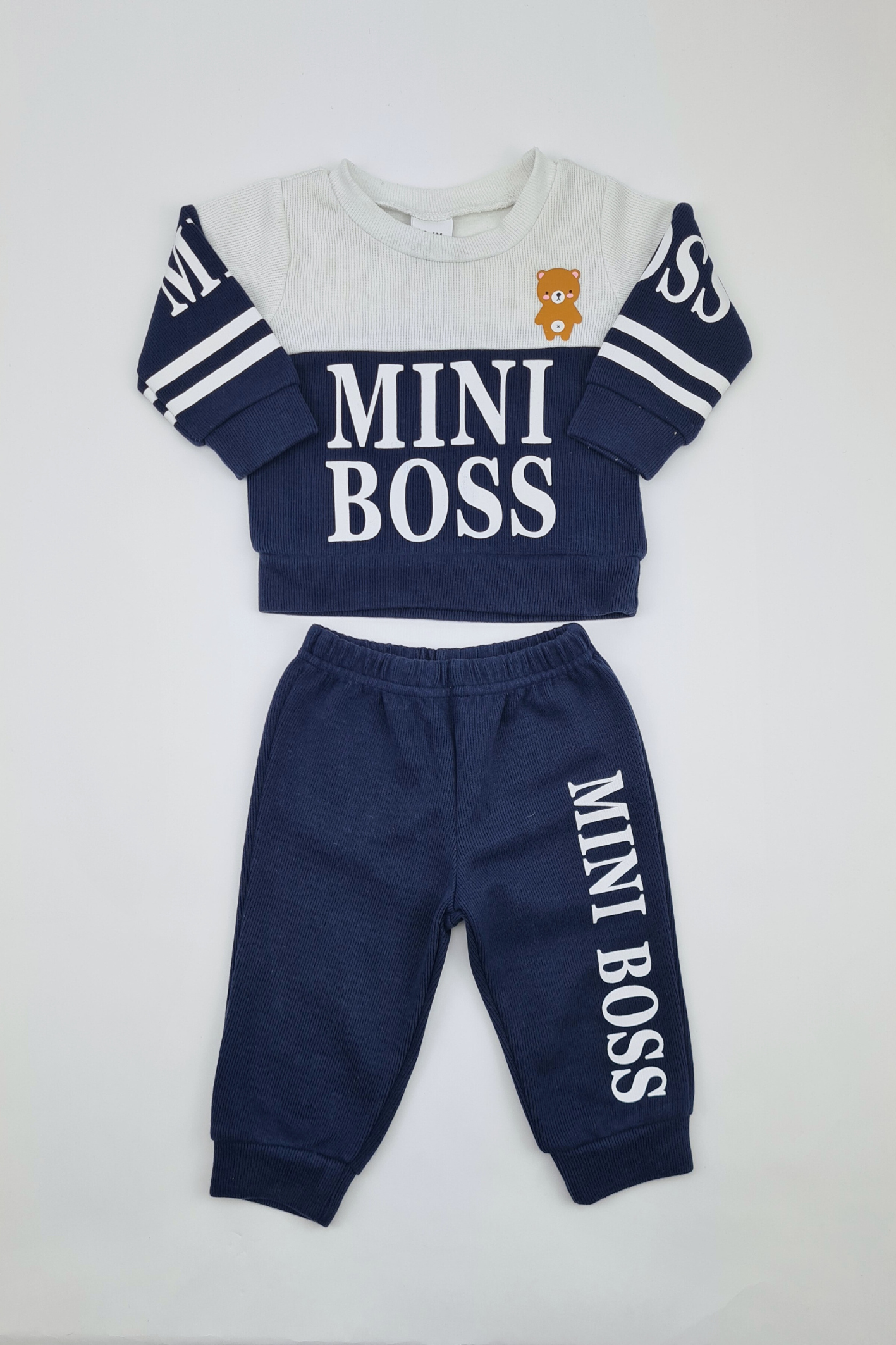 3-6m - Mini Boss Sweatshirt And Jogger Set (PatPat)