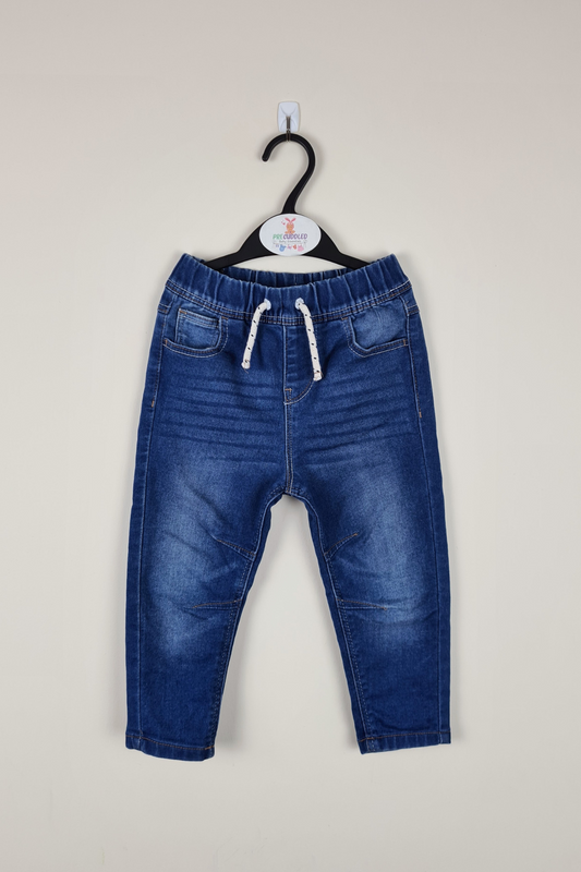 18-24m - Waistband Blue Denim Jeans  (Primark)