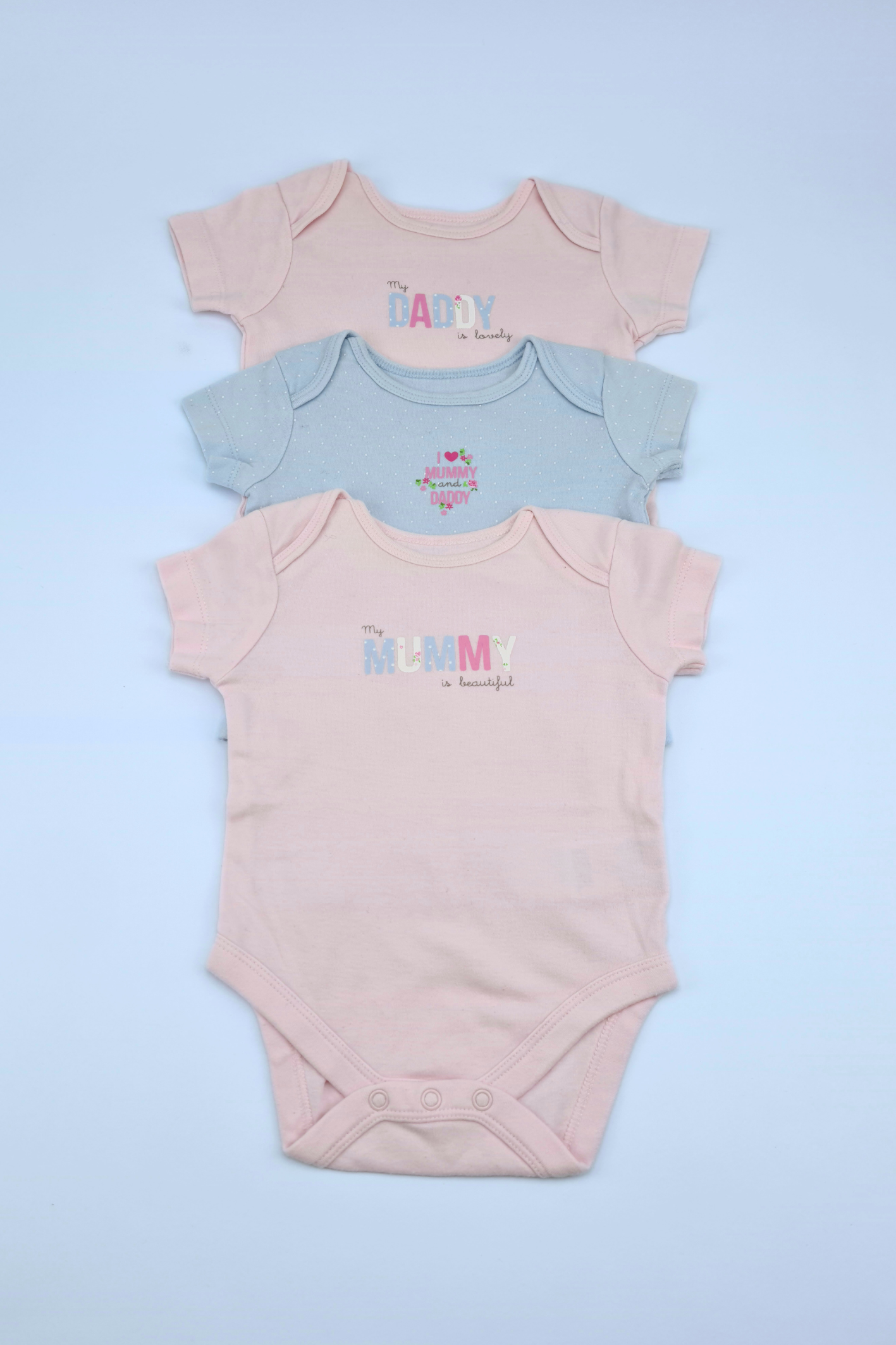 0-3m Mothercare 3Pack Bodysuit Set