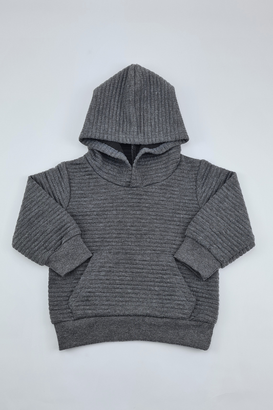 18-24m - Grey Textured Hoodie
