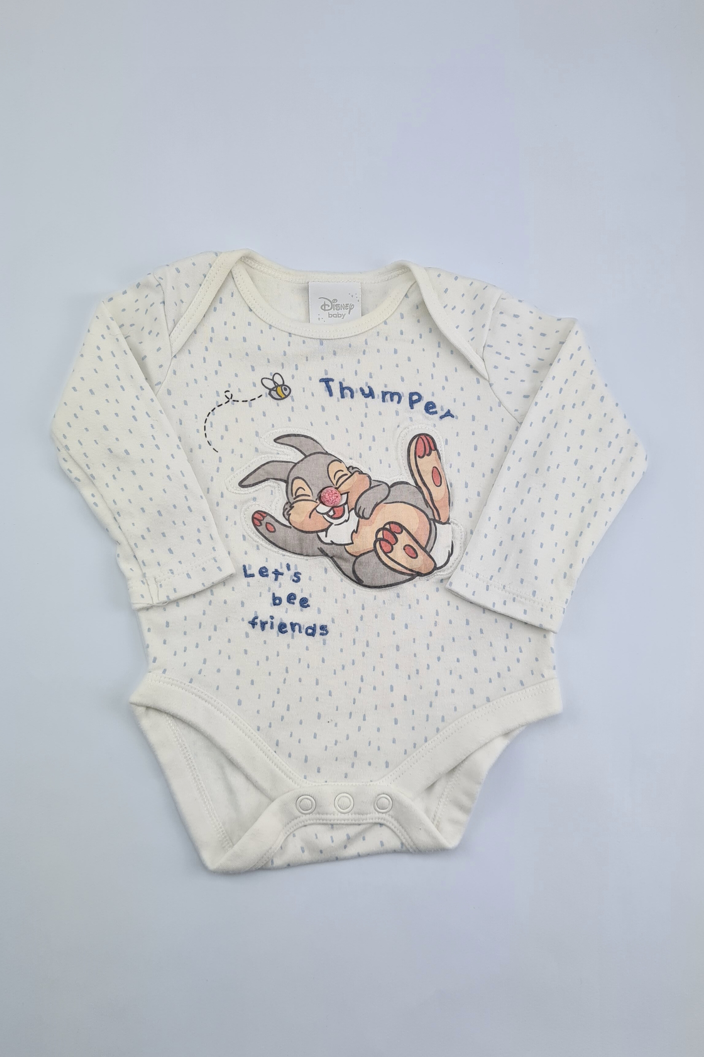 0-3m - 'Thumper Let's Be Friends' Spotted Bodysuit (Disney Baby)