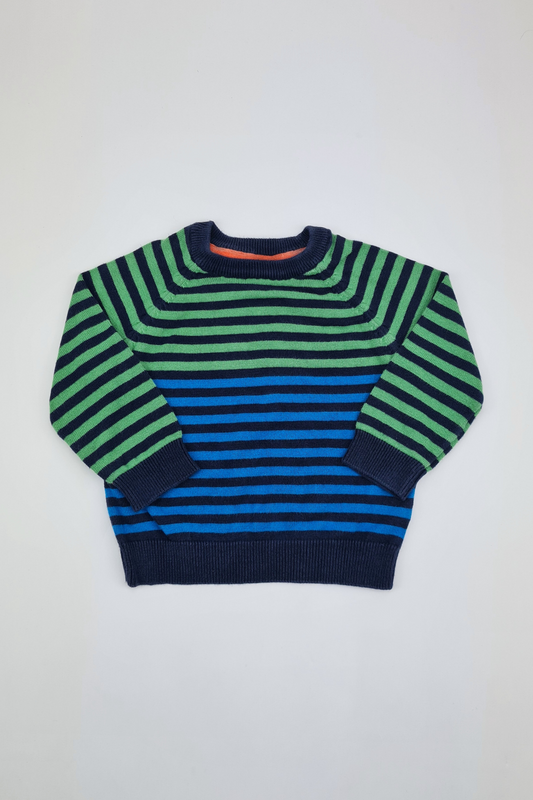 6-9m - Multi Stripe  Sweater (Mini Club)