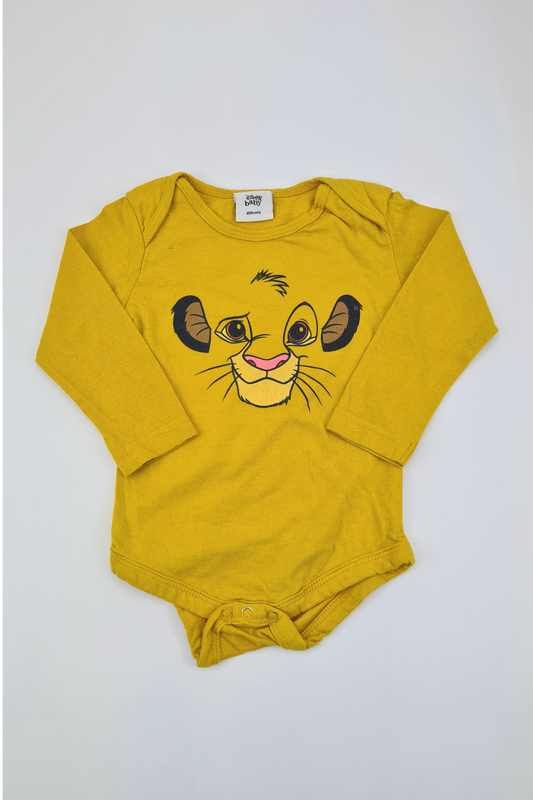 6-9m - Lion King Yellow Bodysuit (Disney Baby)