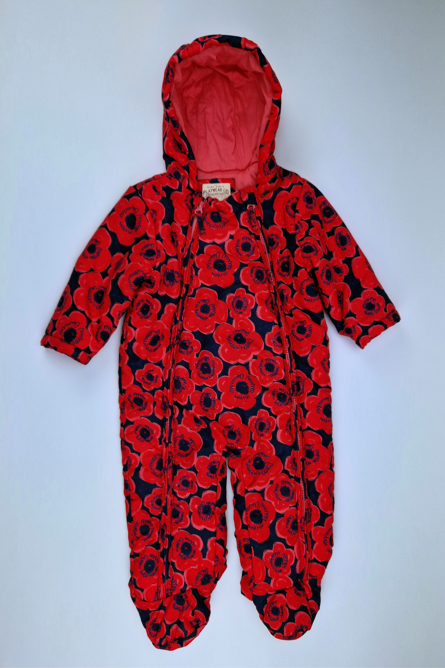 18-24m Floral Print Snowsuit (M&S)