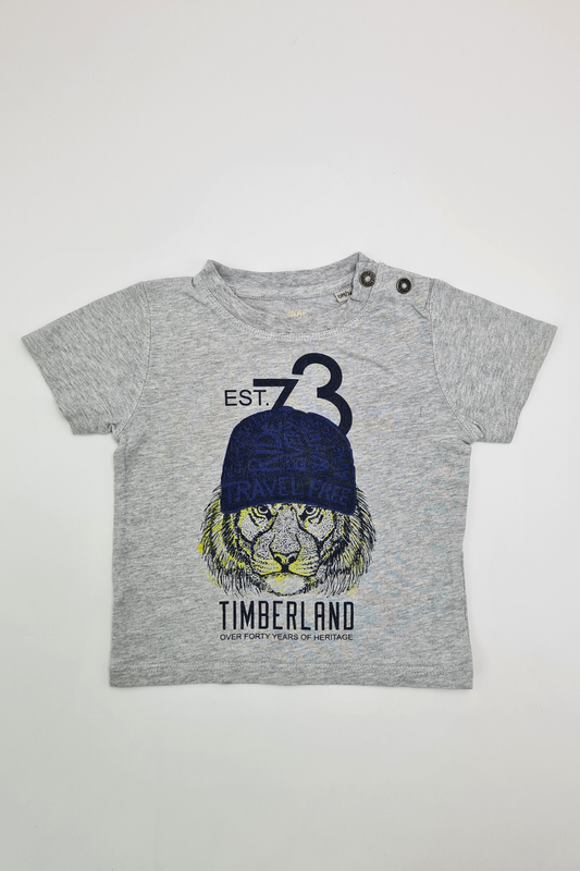 12-18m - 100% Cotton Grey Shortsleeve T-shirt

(Timberland