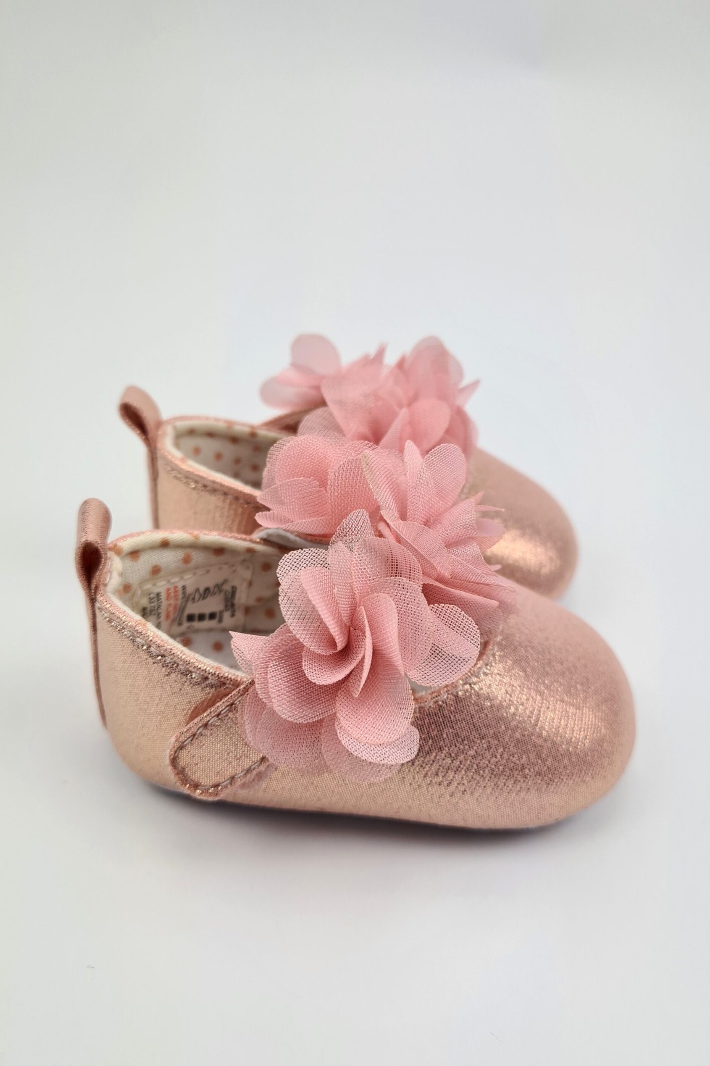 0-3m - Pink Glitter Soft Sole Ballet Shoes (Matalan)