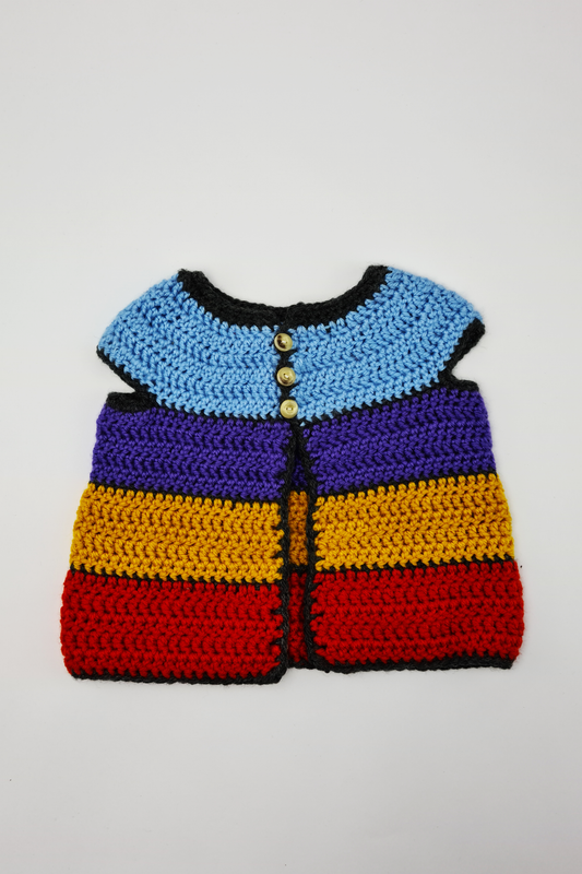 6-12m Striped Sweater Vest - Precuddled.com