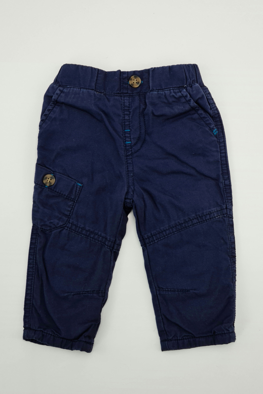 3-6m - Navy Blue Trousers (M&Co.)