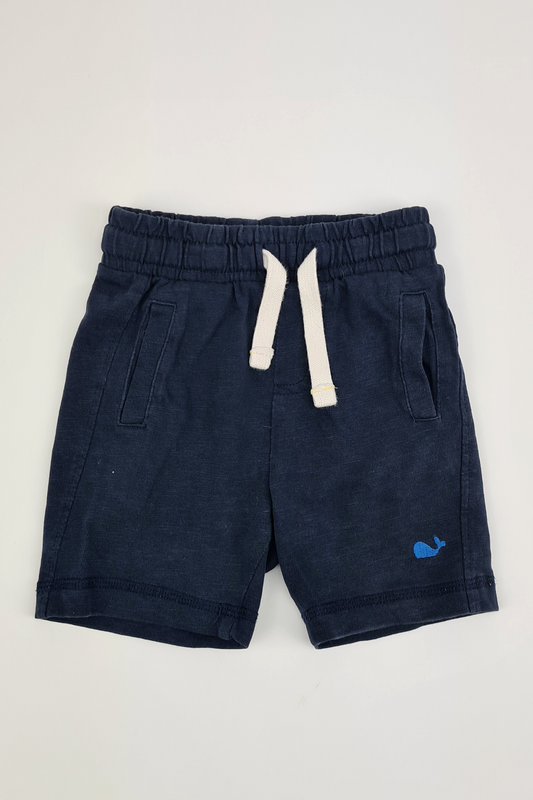 9–12 Monate – Marineblaue Shorts