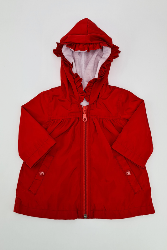0-3m - Manteau à capuche rouge